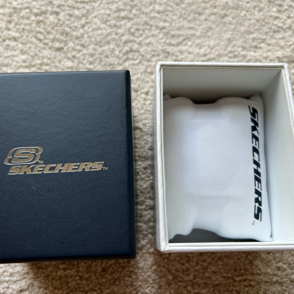 Skechers Navy Blue Watch Retail Packaging Empty Box Only Cushion 2.75X3.75X2.75